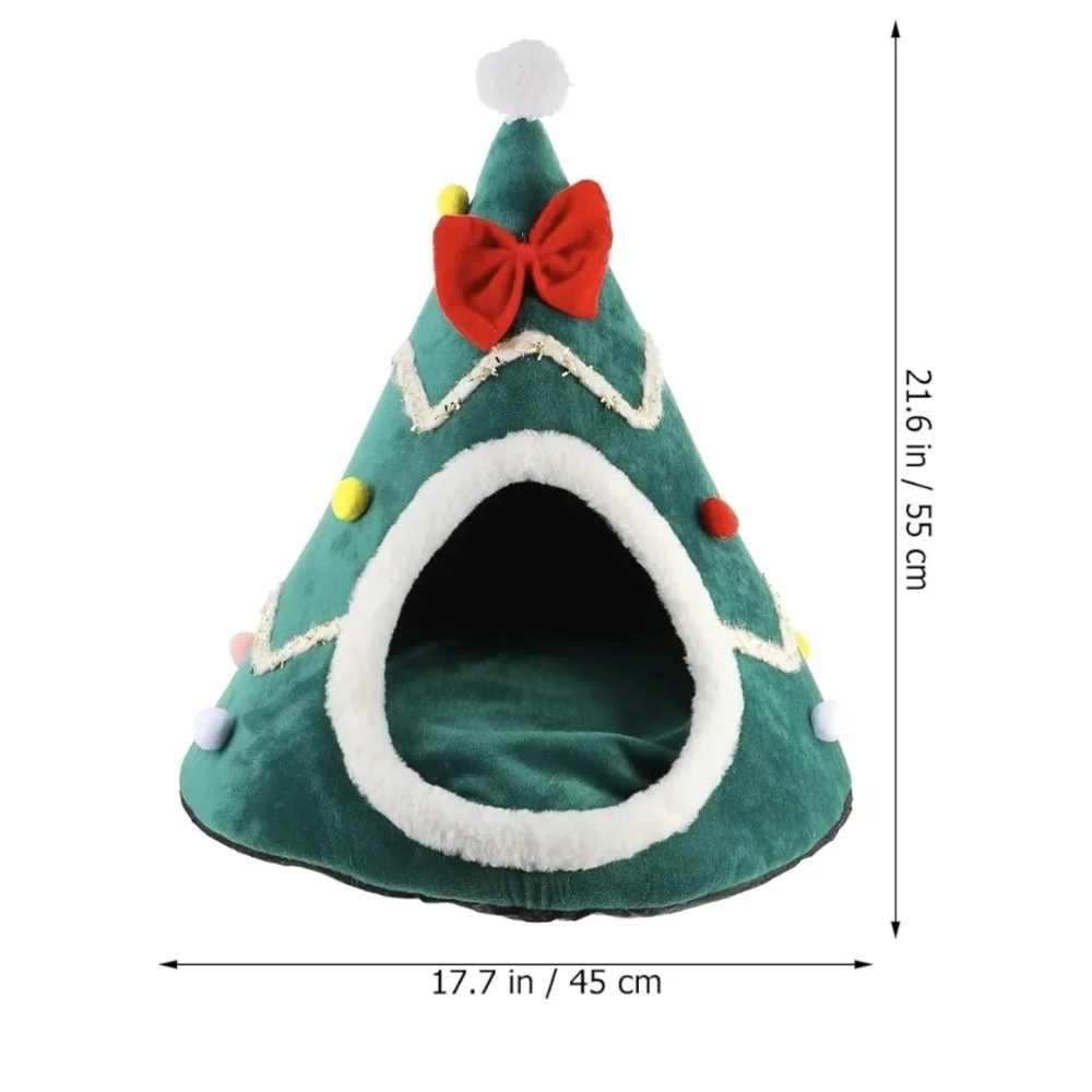 Cat Hideout For Indoors Holiday Christmas Tree
